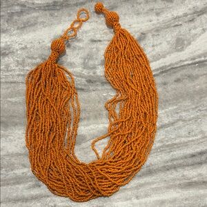 Orange Beaded Necklace